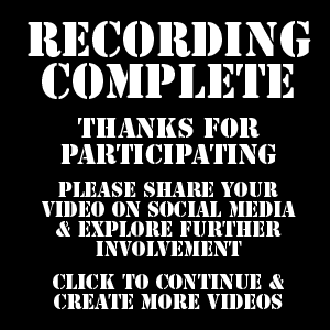 shows the image that appears on screen when recording ends: reads Recording Complete